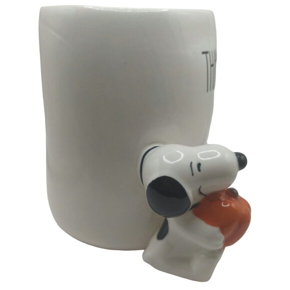 NWT Peanuts X Rae Dunn Snoopy "Thankful" Mug With Fall Pumpkin - Picture 6 of 11